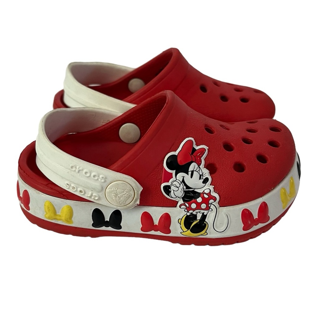 Crocs x Disney Minnie Mouse Mules Clogs Size 5